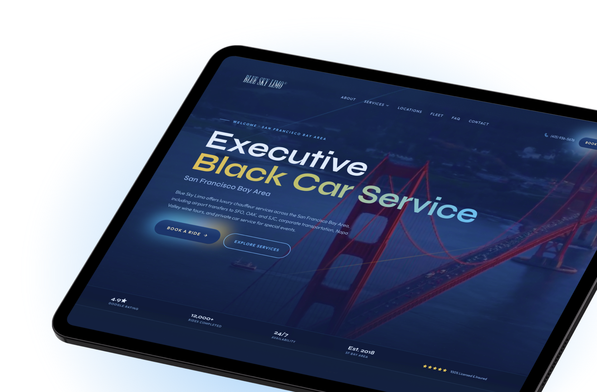 Blue Sky Limo — executive black car service, SF Bay Area